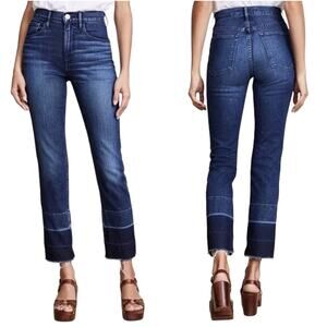 3X1 NYC W4 Shelter Straight Crop Hi-Rise Jeans Denim Dark Spectrum Women's 25